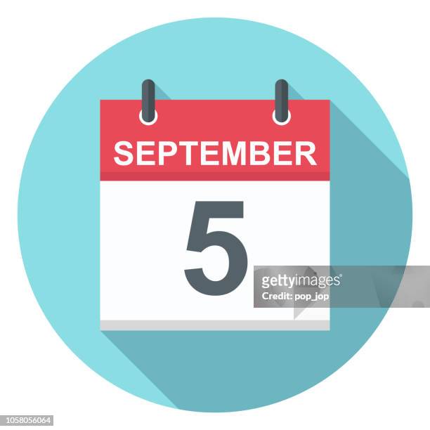 stockillustraties, clipart, cartoons en iconen met 5 september - pictogram van de kalender - day 5