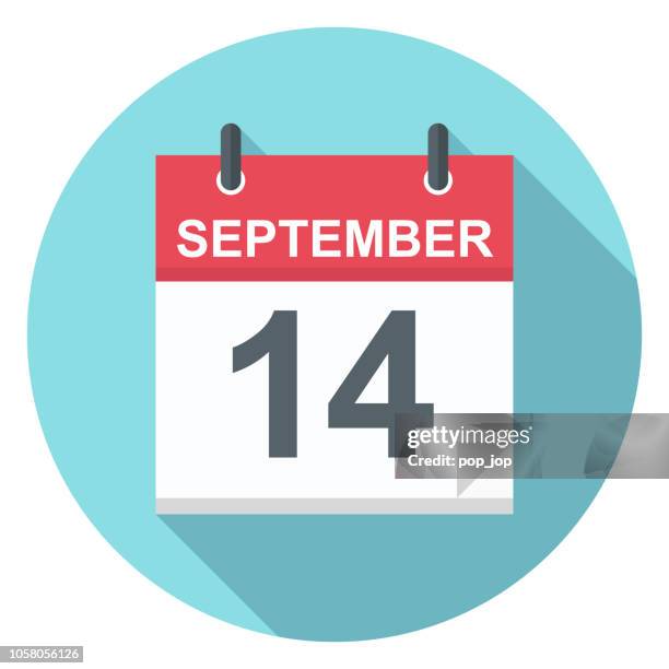 september 14 - calendar icon - today stock illustrations