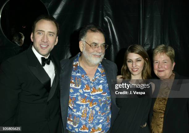 Nicolas Cage, Francis Ford Coppola, Sofia Coppola and Eleanor Coppola