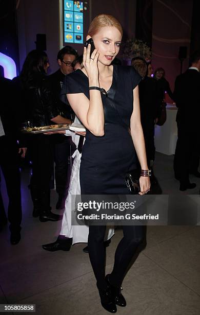 Model Eva Padberg attends the 'Launch of the new Windows Phone by Deutsche Telekom' at Hotel de Rome on October 20, 2010 in Berlin, Germany.