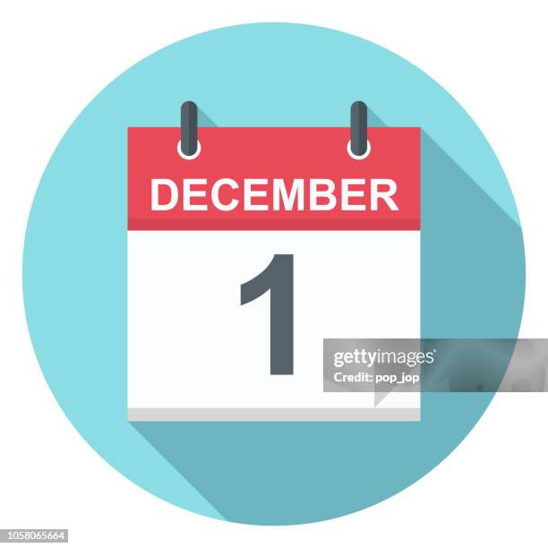 december 1 - calendar icon - december stock illustrations