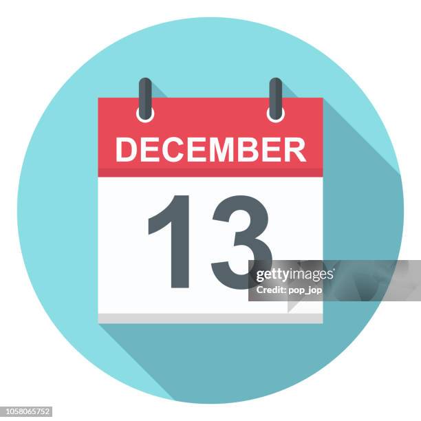 illustrations, cliparts, dessins animés et icônes de 13 décembre - icône de calendrier - nombre 13