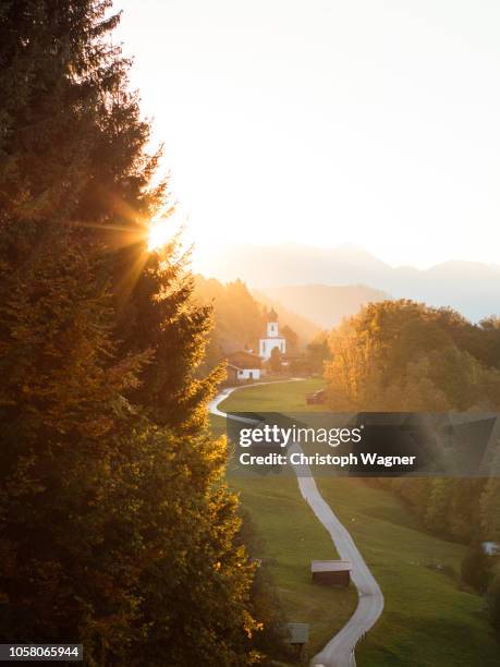 bayerische alpen - wamberg - munich autumn stock pictures, royalty-free photos & images