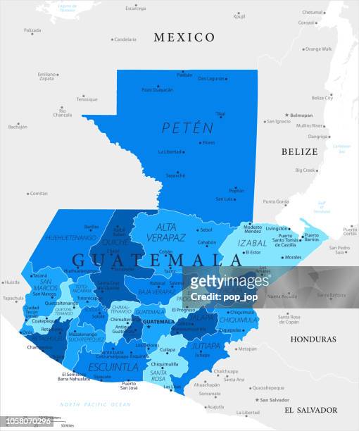 03 - guatemala - blue spot 10 - guatemala map stock illustrations