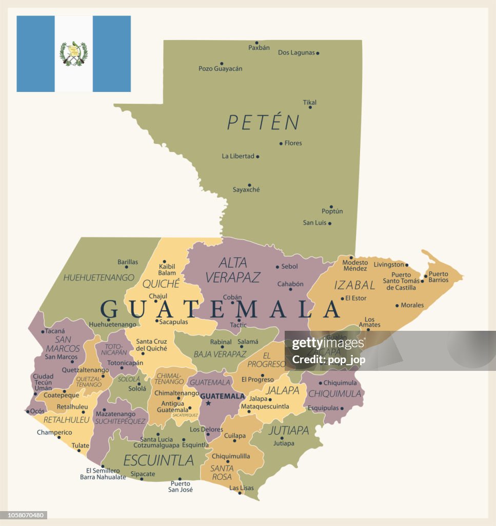 21 - Guatemala - Vintage geïsoleerd 10