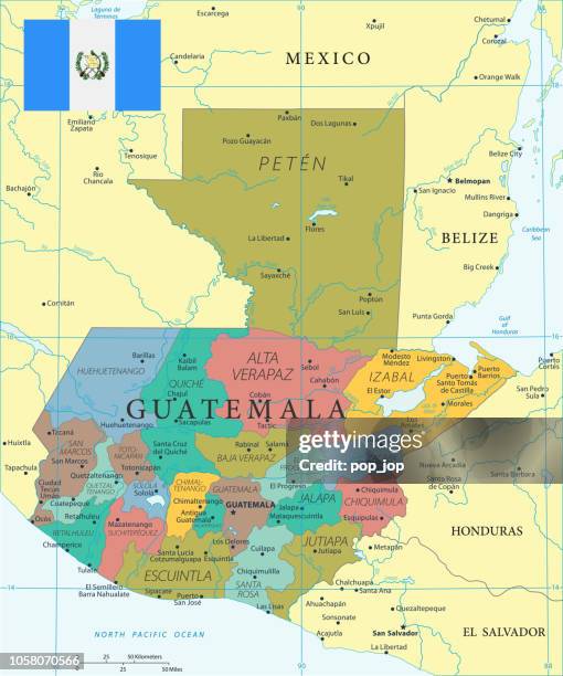 28 - guatemala - color2 10 - huehuetenango stock illustrations