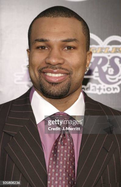 Derek Fisher during 1st Annual Palms Casino Royale to Benefit The Lakers Youth Foundation at Barker Hangar in Santa Monica, California, United States.