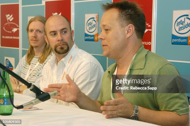 Andrew Adamson, Conrad Vernon and Kelly Asbury, co-directors of "Shrek 2"