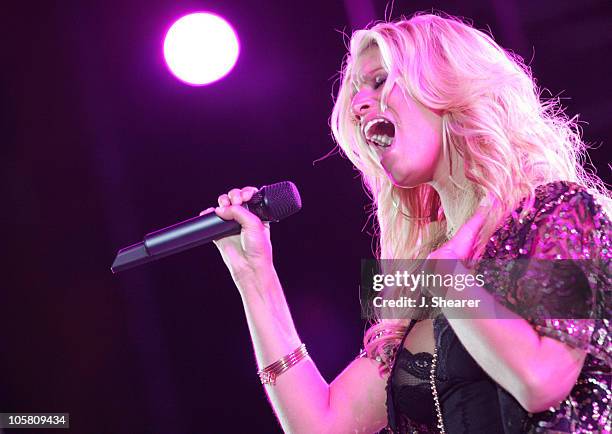 Jessica Simpson during 102.7 KIIS-FM's "Wango Tango On-Air" Concert 2004 at Rose Bowl in Pasadena, California, United States.