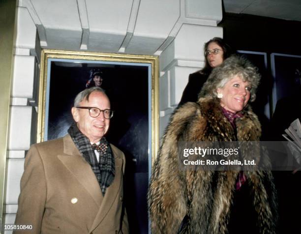 Arthur M. Schlesinger Jr. And wife Alexandra during Arthur Schlesinger and wife on Broadway in New York City at Braodway in New York City, New York,...