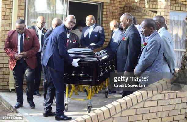 The funeral service of the late musician Jabulani 'HHP' Tsambo at Mmabatho Convention Centre on November 03, 2018 in Mahikeng, South Africa. HHP...