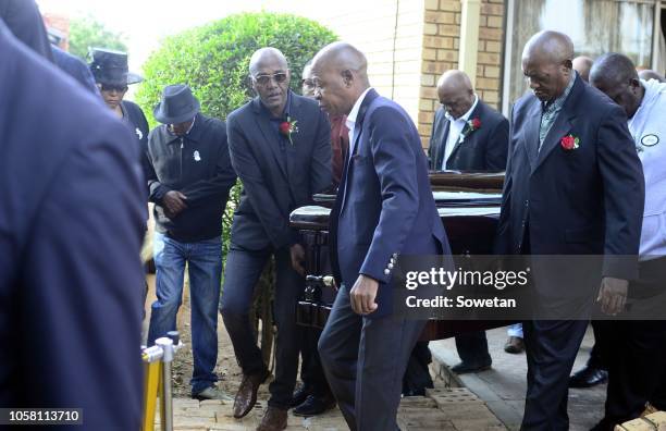 The funeral service of the late musician Jabulani 'HHP' Tsambo at Mmabatho Convention Centre on November 03, 2018 in Mahikeng, South Africa. HHP...