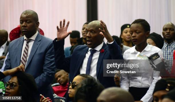 The funeral service of the late musician Jabulani 'HHP' Tsambo at Mmabatho Convention Centre on November 03, 2018 in Mahikeng, South Africa. HHP...