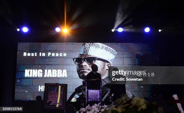 The funeral service of the late musician Jabulani 'HHP' Tsambo at Mmabatho Convention Centre on November 03, 2018 in Mahikeng, South Africa. HHP...