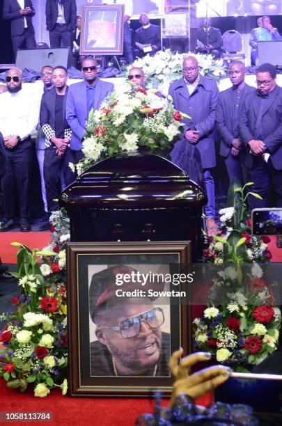 The funeral service of the late musician Jabulani 'HHP' Tsambo at Mmabatho Convention Centre on November 03, 2018 in Mahikeng, South Africa. HHP...