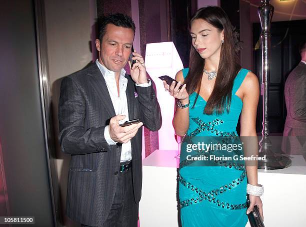 Liliana Matthaeus & Lothar Matthaeus attend the 'Launch of the new Windows Phone by Deutsche Telekom' at Hotel de Rome on October 20, 2010 in Berlin,...