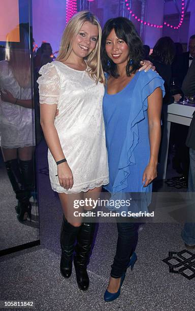 Actress Anne Sophie Briest and Actress & TV Host Minh-Khai Phan-Thi attend the 'Launch of the new Windows Phone by Deutsche Telekom' at Hotel de Rome...