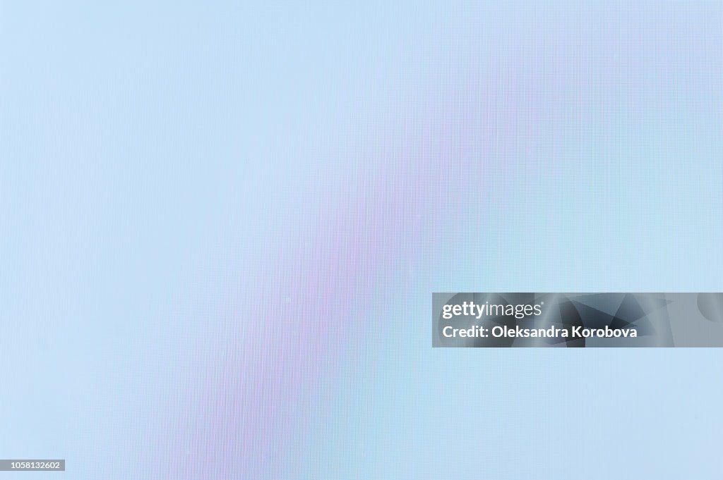 Close-up of a colorful moire pattern on a computer screen.