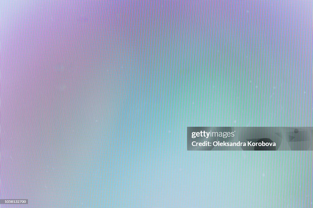 Close-up of a colorful moire pattern on a computer screen.