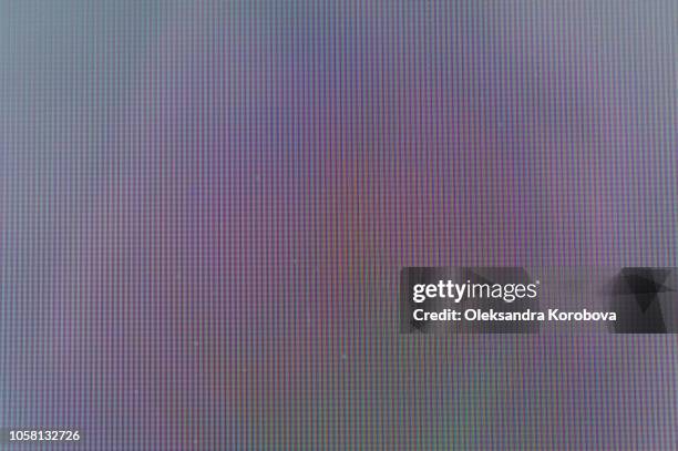 close-up of a colorful moire pattern on a computer screen. - liquid crystal display stock-fotos und bilder