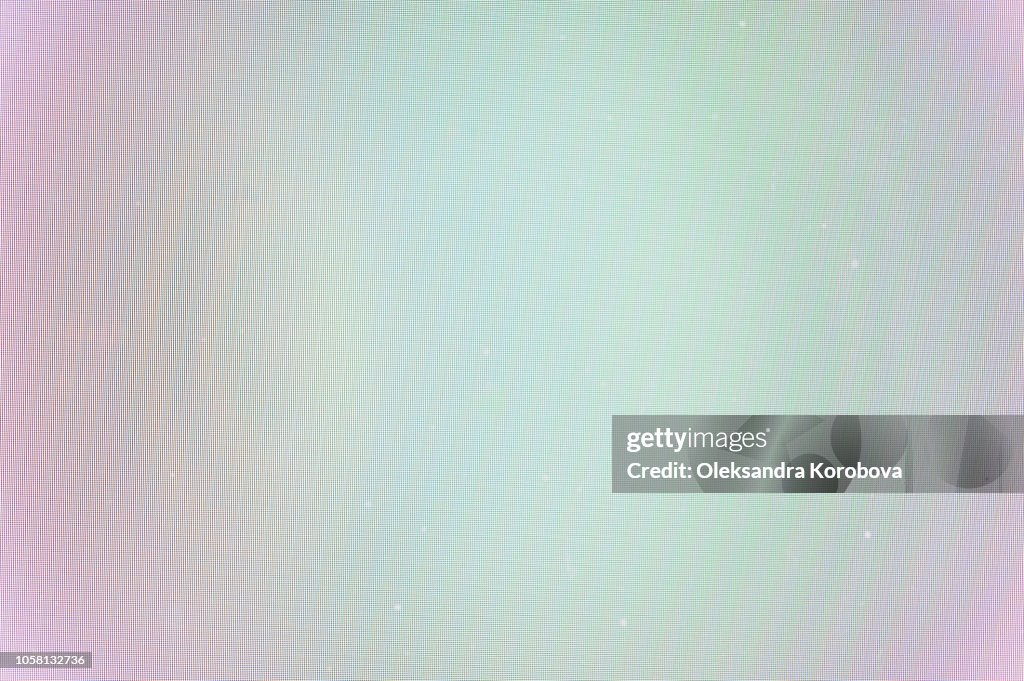 Close-up of a colorful moire pattern on a computer screen.