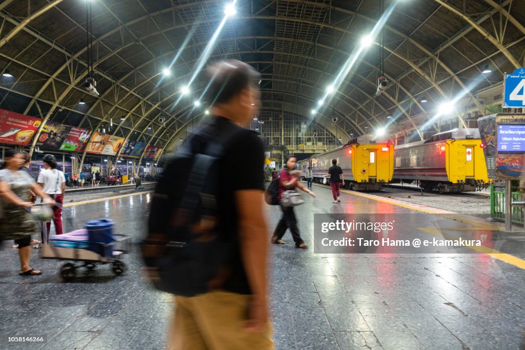 Hua Lamphong Station of State Railway of Thailand in Bangkok city