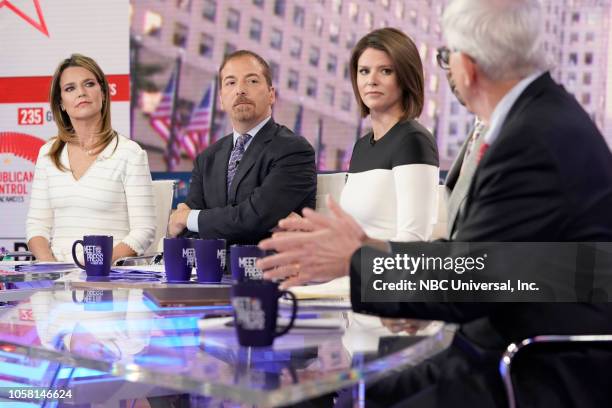 Pictured: -- Savannah Guthrie, Co-Anchor of TODAY; NBC News Chief Legal Correspondent; Chuck Todd, moderator; Kasie Hunt, NBC News Capitol Hill...