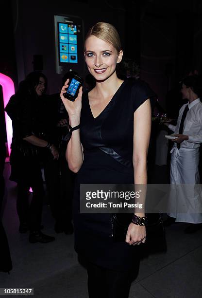 Model Eva Padberg attends the 'Launch of the new Windows Phone by Deutsche Telekom' at Hotel de Rome on October 20, 2010 in Berlin, Germany.