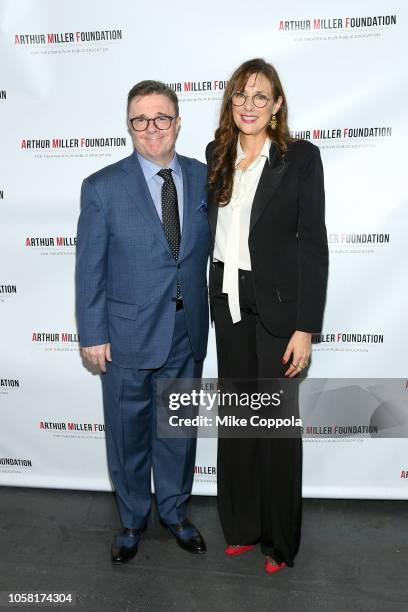 Nathan Lane and Rebecca Miller attend the 2018 Arthur Miller Foundation Honors at City Winery on October 22, 2018 in New York City.