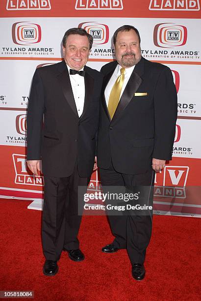 Jerry Mathers and Frank Bank during 4th Annual TV Land Awards - Arrivals at Barker Hangar in Santa Monica, California, United States.