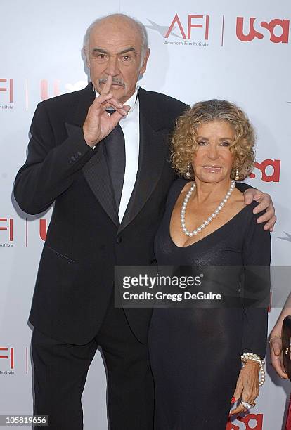 Sir Sean Connery and wife Micheline during 34th AFI Life Achievement Award Honoring Sir Sean Connery - Arrivals at Kodak Theatre in Hollywood,...