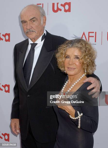 Sir Sean Connery and wife Micheline during 34th AFI Life Achievement Award Honoring Sir Sean Connery - Arrivals at Kodak Theatre in Hollywood,...