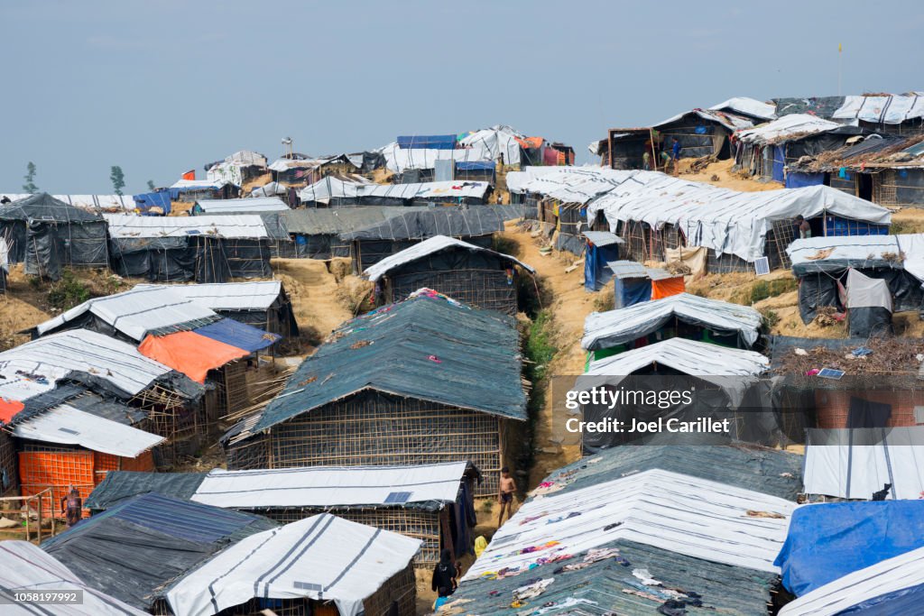 Vluchtelingenkamp Balukhali voor Rohingyas in Bangladesh