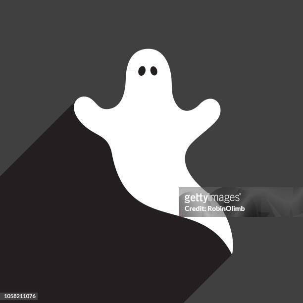 white ghost icon - cartoon ghost images stock illustrations