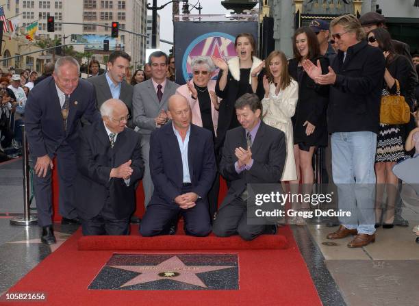 Bruce Willis , his mother Marlene , his children Scout Willis , Tallulah Willis , Rumer Willis, , Ben Affleck , Don Johnson , and Demi Moore and...