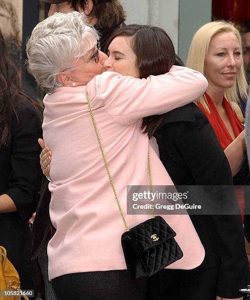 Bruce Willis' mother Marlene and Rumer Willis during Bruce Willis Honored With a Star on The Hollywood Walk of Fame at Hollywood Blvd in Hollywood,...