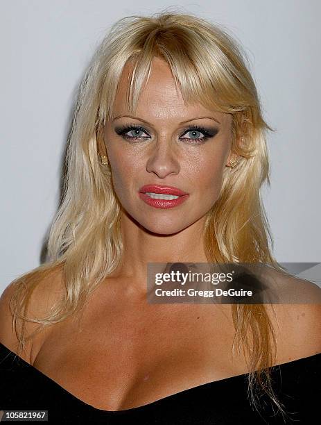 Pamela Anderson during Pamela Anderson Hosts DVD Release Of "Baywatch" Seasons One And Two - Arrivals at Casa Del Mar in Santa Monica, California,...