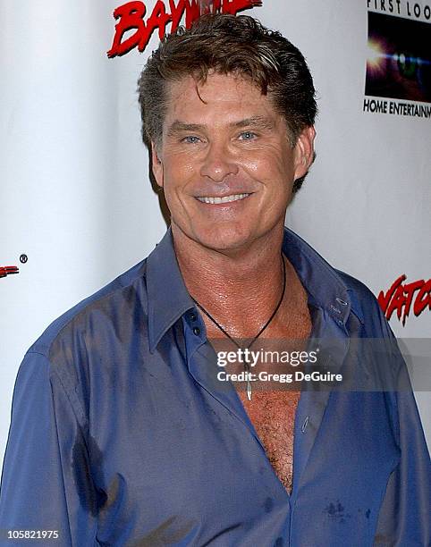 David Hasselhoff during Pamela Anderson Hosts DVD Release Of "Baywatch" Seasons One And Two - Arrivals at Casa Del Mar in Santa Monica, California,...