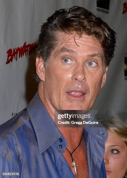 David Hasselhoff during Pamela Anderson Hosts DVD Release Of "Baywatch" Seasons One And Two - Arrivals at Casa Del Mar in Santa Monica, California,...