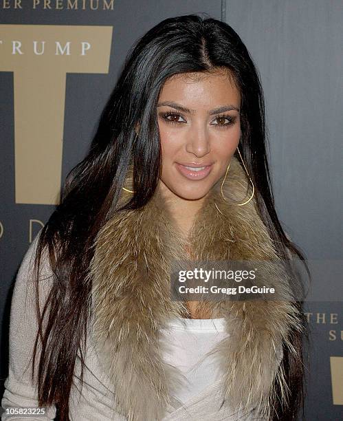 Kim Kardashian during Launch Party for Trump Vodka - Arrivals at Les Deux in Hollywood, California, United States.