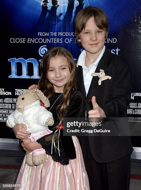 Rhiannon Leigh Wryn and Chris O'Neil during "The Last Mimzy" Los Angeles Premiere - Arrivals at Mann Village Theatre in Westwood, California, United...