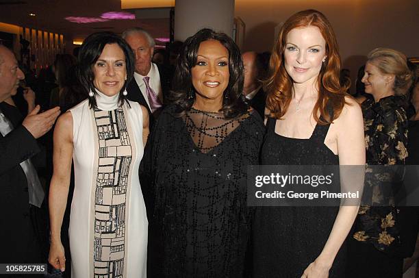 Caryn Lerner, Patti LaBelle and Marcia Cross during Holt Renfrew Launch Party in Vancouver at Pacific Centre, Holt Renfrew Store in Vancouver,...