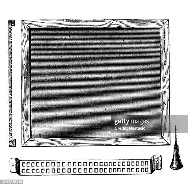 writing material for the braille - human blinders stock illustrations