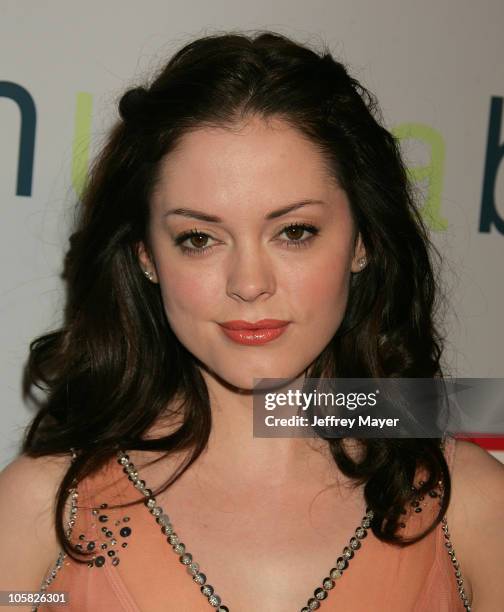 Rose McGowan during "I Heart Huckabees" Los Angeles Premiere - Arrivals at The Grove in Hollywood, California, United States.