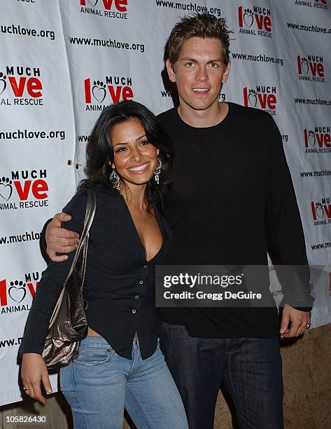 Sarah Shahi and Steve Howey during 3rd Annual Celebrity Comedy Benefit Helping Much Love Animal Rescue at Laugh Factory in Hollywood, California,...