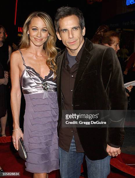 Christine Taylor and Ben Stiller during "Meet The Fockers" Los Angeles Premiere - Arrivals at Universal Amphitheatre in Universal City, California,...