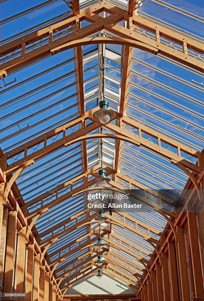 Interior roof of the 'Green Lanes' shopping centre