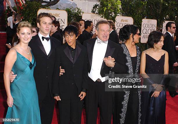 Robin Williams and family during The 62nd Annual Golden Globe Awards - Arrivals at Beverly Hilton Hotel in Los Angeles, California, United States.