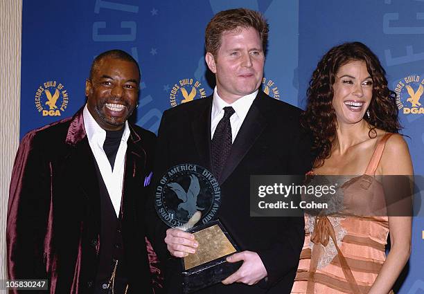 LeVar Burton, Stephen McPherson, winner of Diversity Award and Teri Hatcher