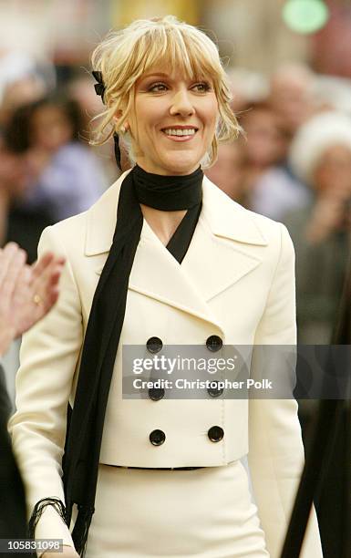 Celine Dion during Celine Dion Recieves a Star on the Hollywood Walk of Fame at Mann Chinese 6 Theatre in Hollywood, California, United States.